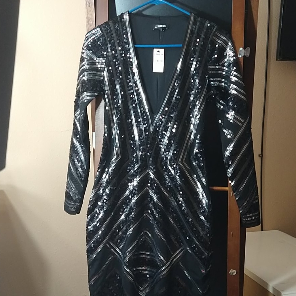 Express sexy black dress